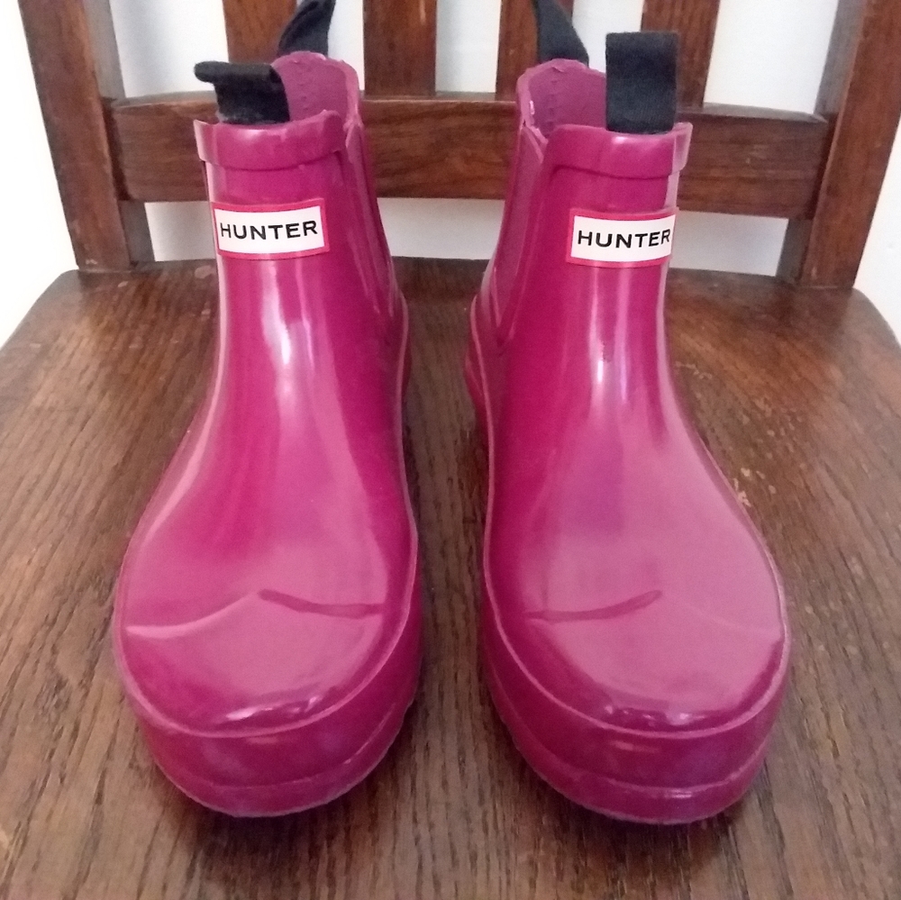 Pink Hunter Ankle Boots - Size Kid 1 (EUC)
